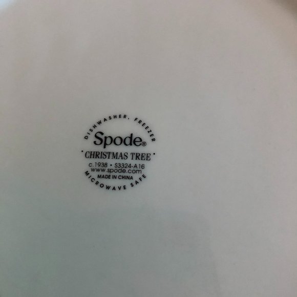 Spode Christmas Tree Sentiment 10.5" Round Plate - Picture 3 of 5